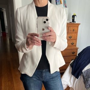 Winter white jacket from Banana Republic